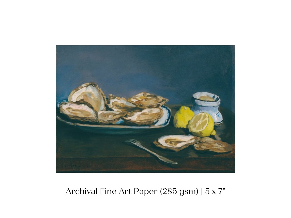 Still Life with Oysters and Lemons | P448 - Single Art Prints - Piccolo Fiore Prints
