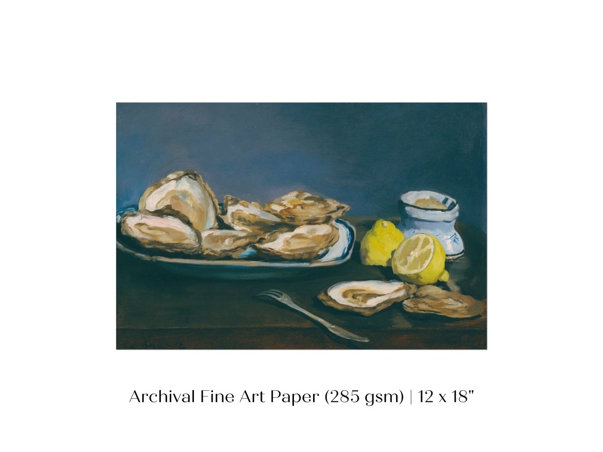 Still Life with Oysters and Lemons | P448 - Single Art Prints - Piccolo Fiore Prints