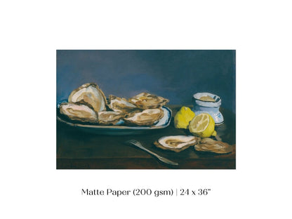 Still Life with Oysters and Lemons | P448 - Single Art Prints - Piccolo Fiore Prints