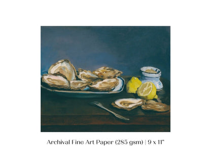 Still Life with Oysters and Lemons | P448 - Single Art Prints - Piccolo Fiore Prints