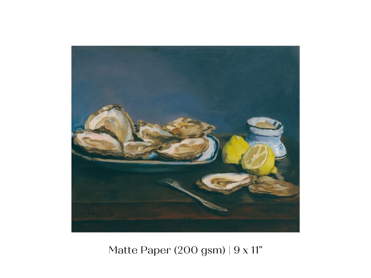 Still Life with Oysters and Lemons | P448 - Single Art Prints - Piccolo Fiore Prints