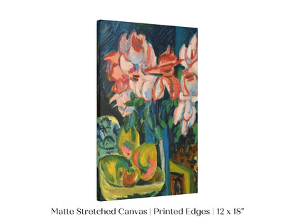 Still Life with Pink Roses and Fruit | P302 - Single Art Prints - Piccolo Fiore Prints