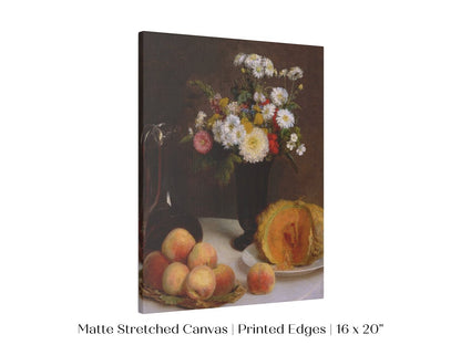 Still Life with Pumpkin, Flowers and Fruit | P474 - Single Art Prints - Piccolo Fiore Prints