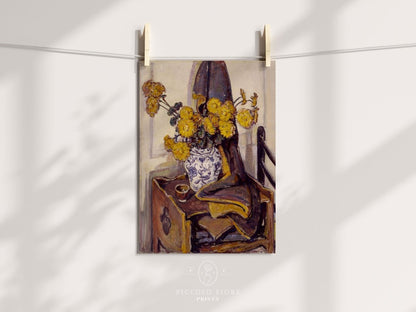 Still Life with Yellow Flowers | P184 - Single Art Prints - Piccolo Fiore Prints
