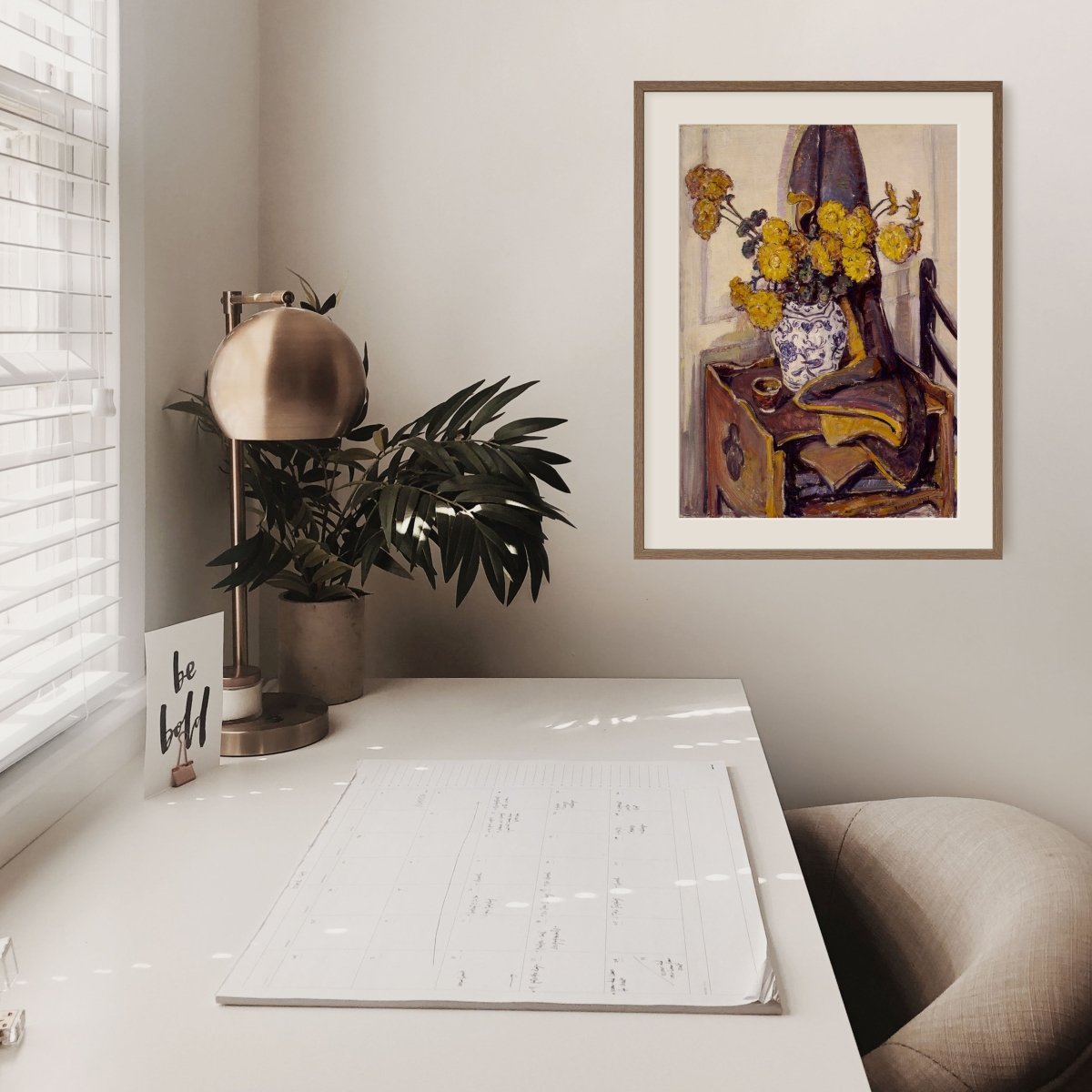 Still Life with Yellow Flowers | P184 - Single Art Prints - Piccolo Fiore Prints