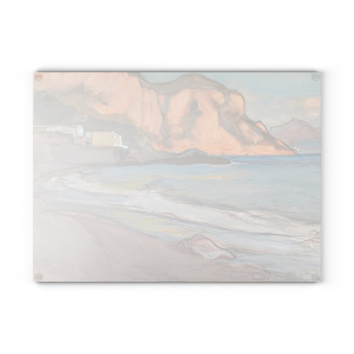 Sunlit Cliffs | Glass Chopping Board - Glass Chopping Board - Piccolo Fiore Prints