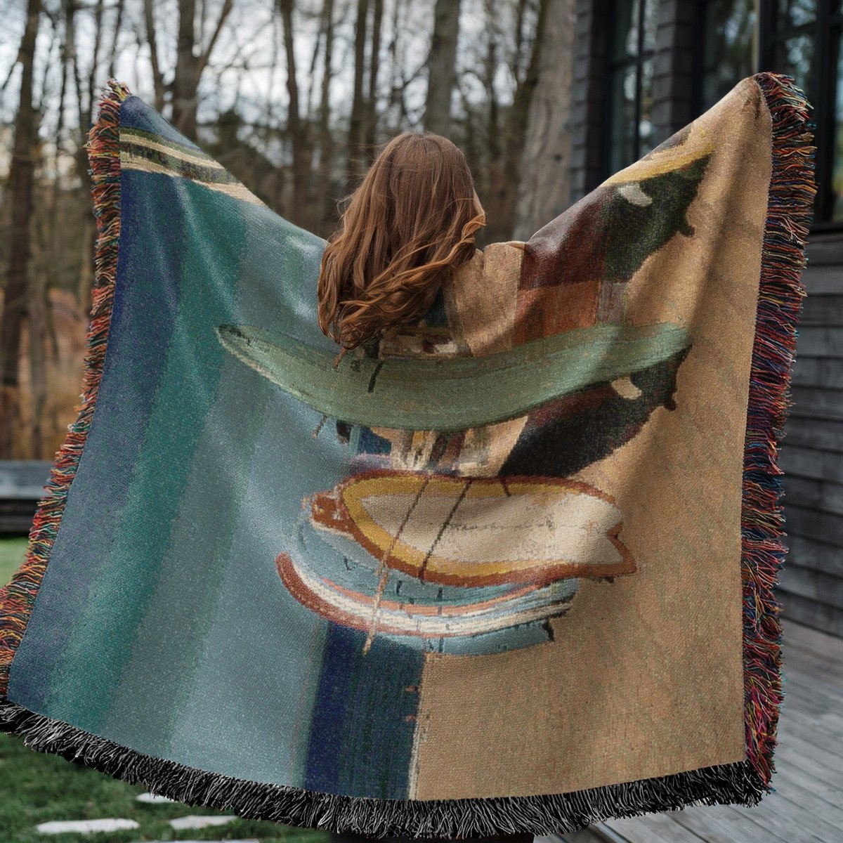 Surfboard Rack | Woven Blanket - Woven Blanket - Piccolo Fiore Prints