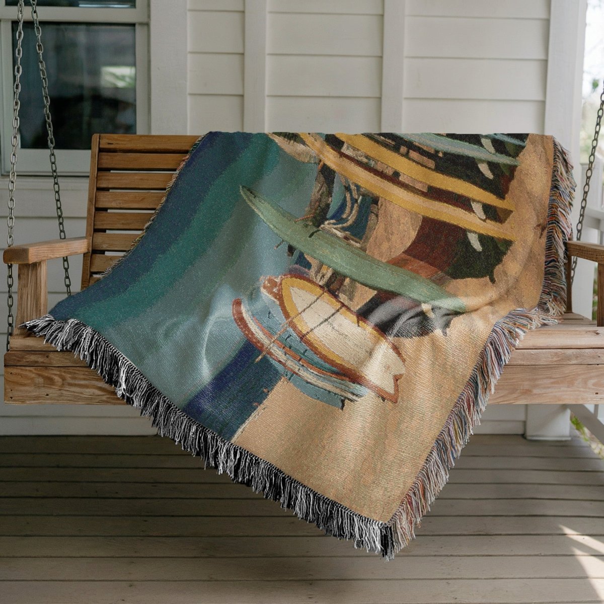 Surfboard Rack | Woven Blanket - Woven Blanket - Piccolo Fiore Prints