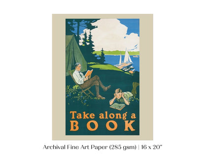 Take Along a Book | P699 - Single Art Prints - Piccolo Fiore Prints