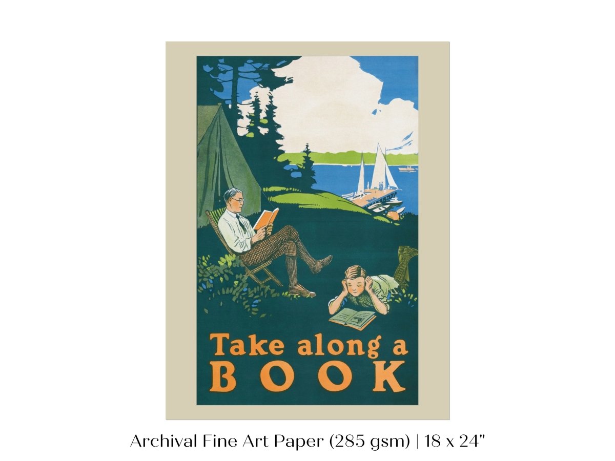 Take Along a Book | P699 - Single Art Prints - Piccolo Fiore Prints