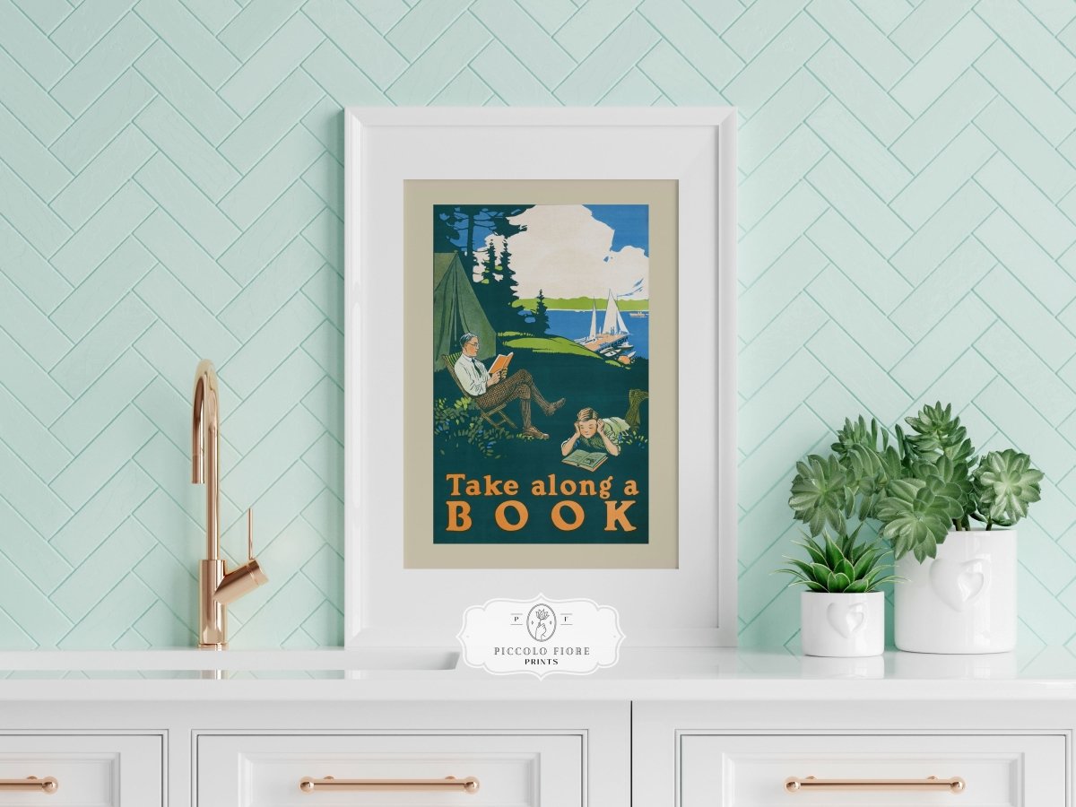 Take Along a Book | P699 - Single Art Prints - Piccolo Fiore Prints