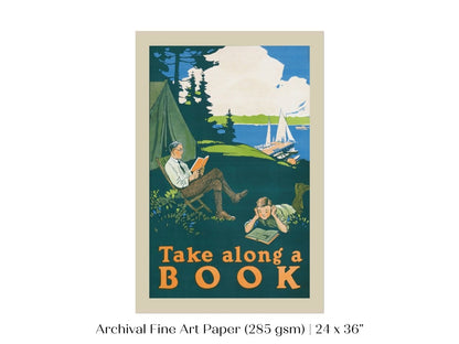 Take Along a Book | P699 - Single Art Prints - Piccolo Fiore Prints