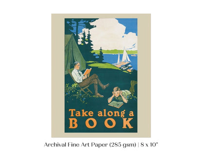 Take Along a Book | P699 - Single Art Prints - Piccolo Fiore Prints