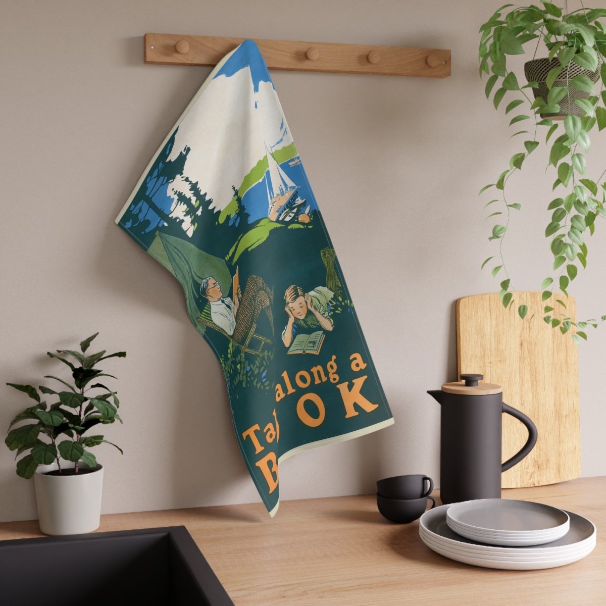 Take Along a Book | Tea Towel - Tea Towel - Piccolo Fiore Prints