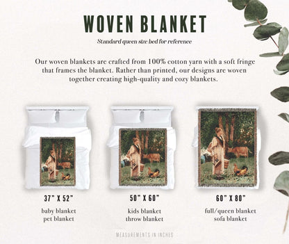 The Milk Maid | Woven Blanket - Woven Blanket - Piccolo Fiore Prints