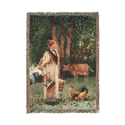 The Milk Maid | Woven Blanket - Woven Blanket - Piccolo Fiore Prints