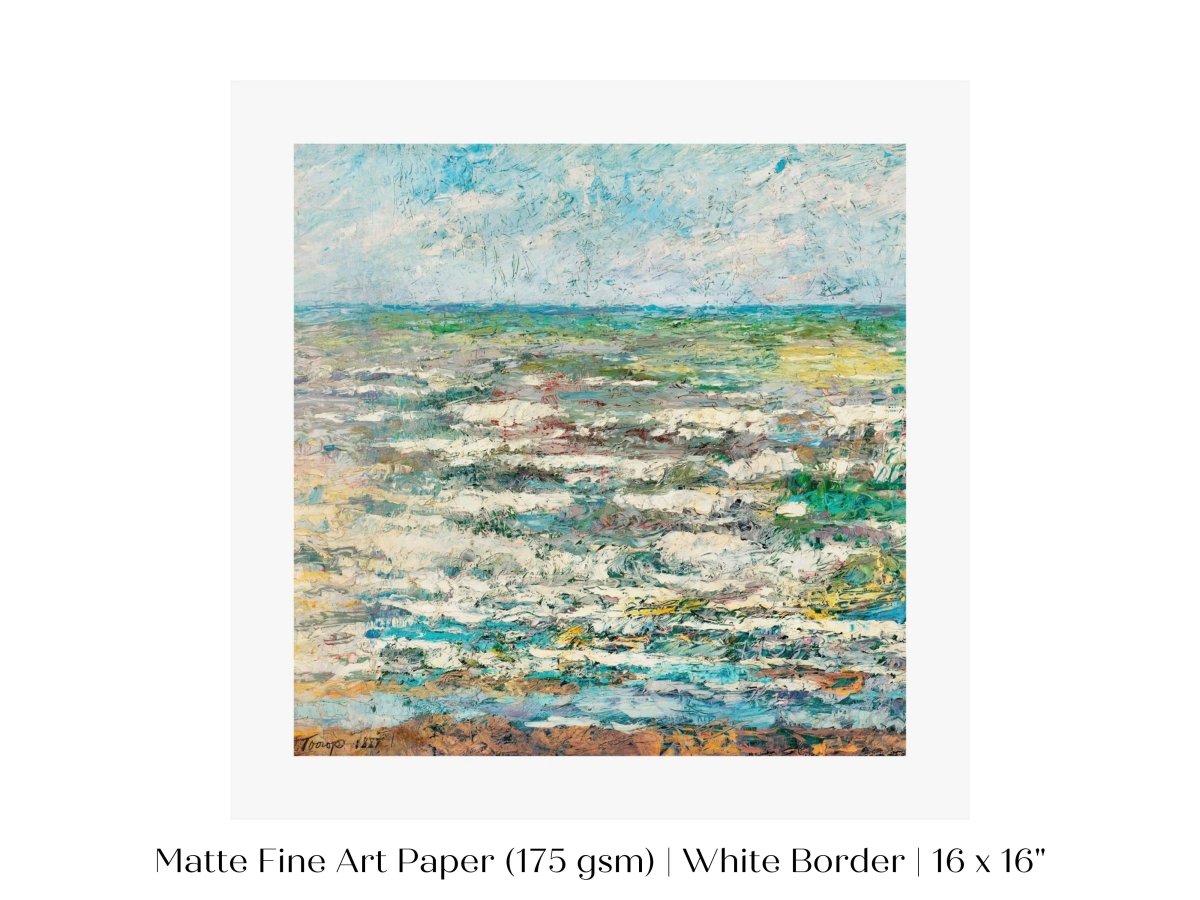 The Sea | P196 - Single Square Art Prints - Piccolo Fiore Prints