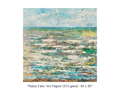 The Sea | P196 - Single Square Art Prints - Piccolo Fiore Prints