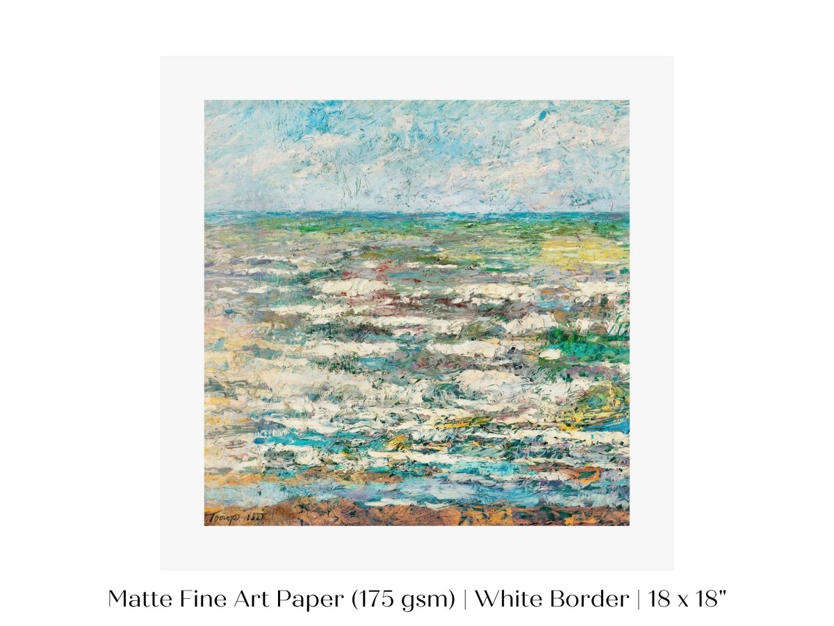 The Sea | P196 - Single Square Art Prints - Piccolo Fiore Prints
