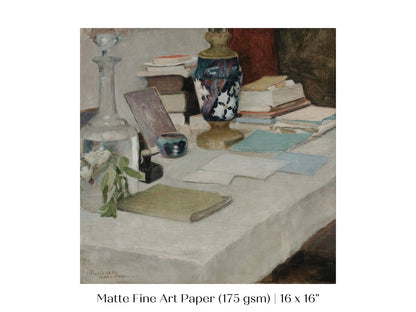 The Writer | Still Life | P447 - Single Square Art Prints - Piccolo Fiore Prints