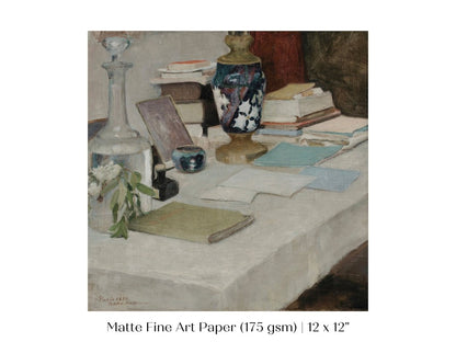 The Writer | Still Life | P447 - Single Square Art Prints - Piccolo Fiore Prints