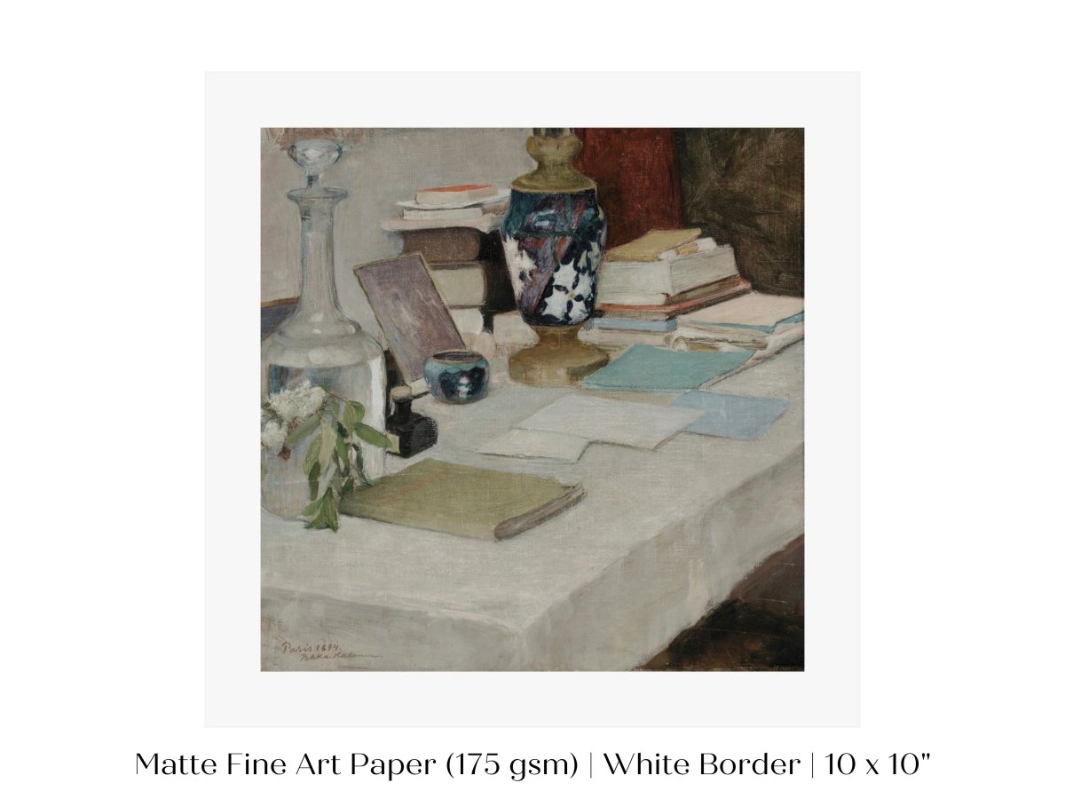 The Writer | Still Life | P447 - Single Square Art Prints - Piccolo Fiore Prints