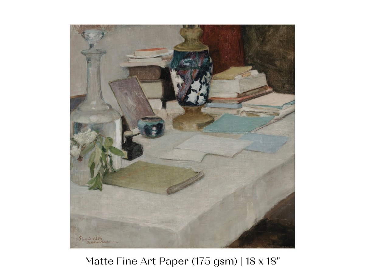 The Writer | Still Life | P447 - Single Square Art Prints - Piccolo Fiore Prints
