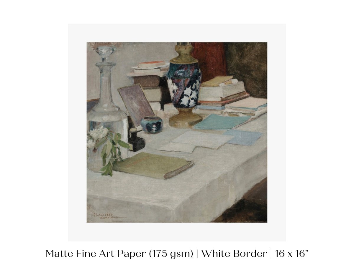 The Writer | Still Life | P447 - Single Square Art Prints - Piccolo Fiore Prints
