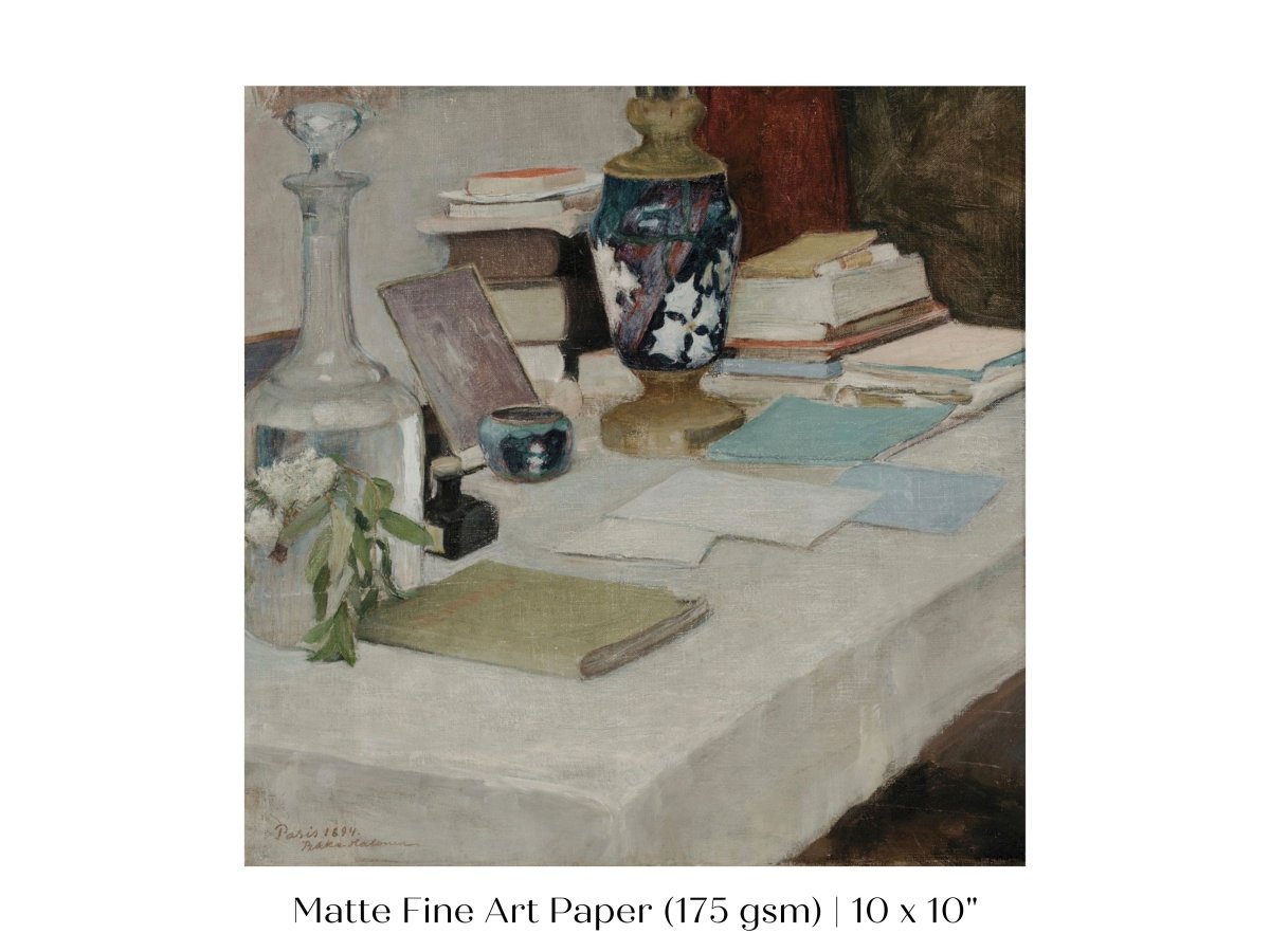 The Writer | Still Life | P447 - Single Square Art Prints - Piccolo Fiore Prints