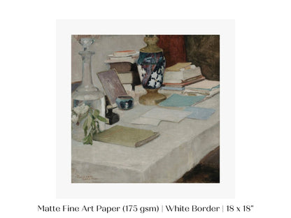 The Writer | Still Life | P447 - Single Square Art Prints - Piccolo Fiore Prints