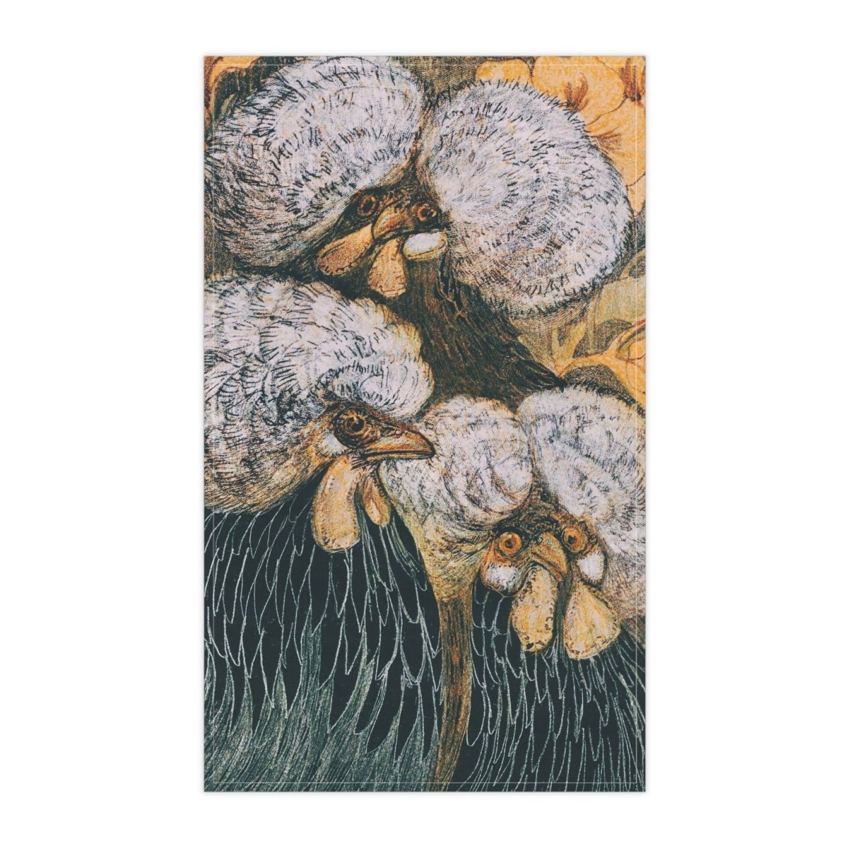Three Hens | Tea Towel - Tea Towel - Piccolo Fiore Prints