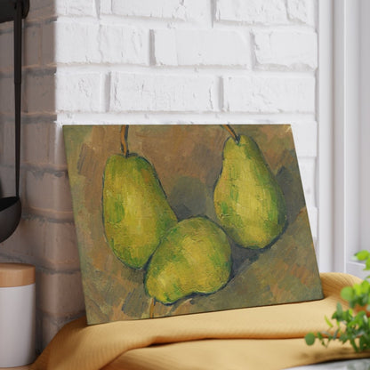 Three Pears | Glass Chopping Board - Glass Chopping Board - Piccolo Fiore Prints