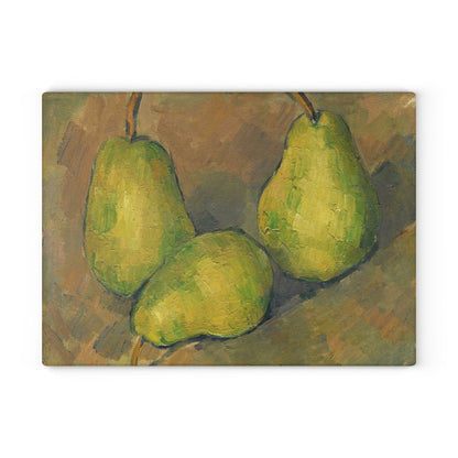 Three Pears | Glass Chopping Board - Glass Chopping Board - Piccolo Fiore Prints