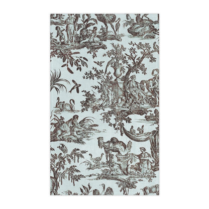 Toile de Jouy in Pale Blue and Brown | Tea Towel - Tea Towel - Piccolo Fiore Prints