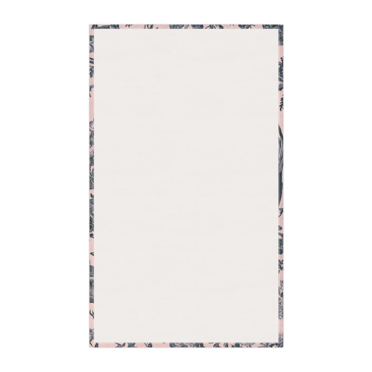 Toile de Jouy in Pink and Dark Navy Blue | Tea Towel - Tea Towel - Piccolo Fiore Prints