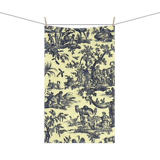 Toile de Jouy in Yellow and Black | Tea Towel - Tea Towel - Piccolo Fiore Prints