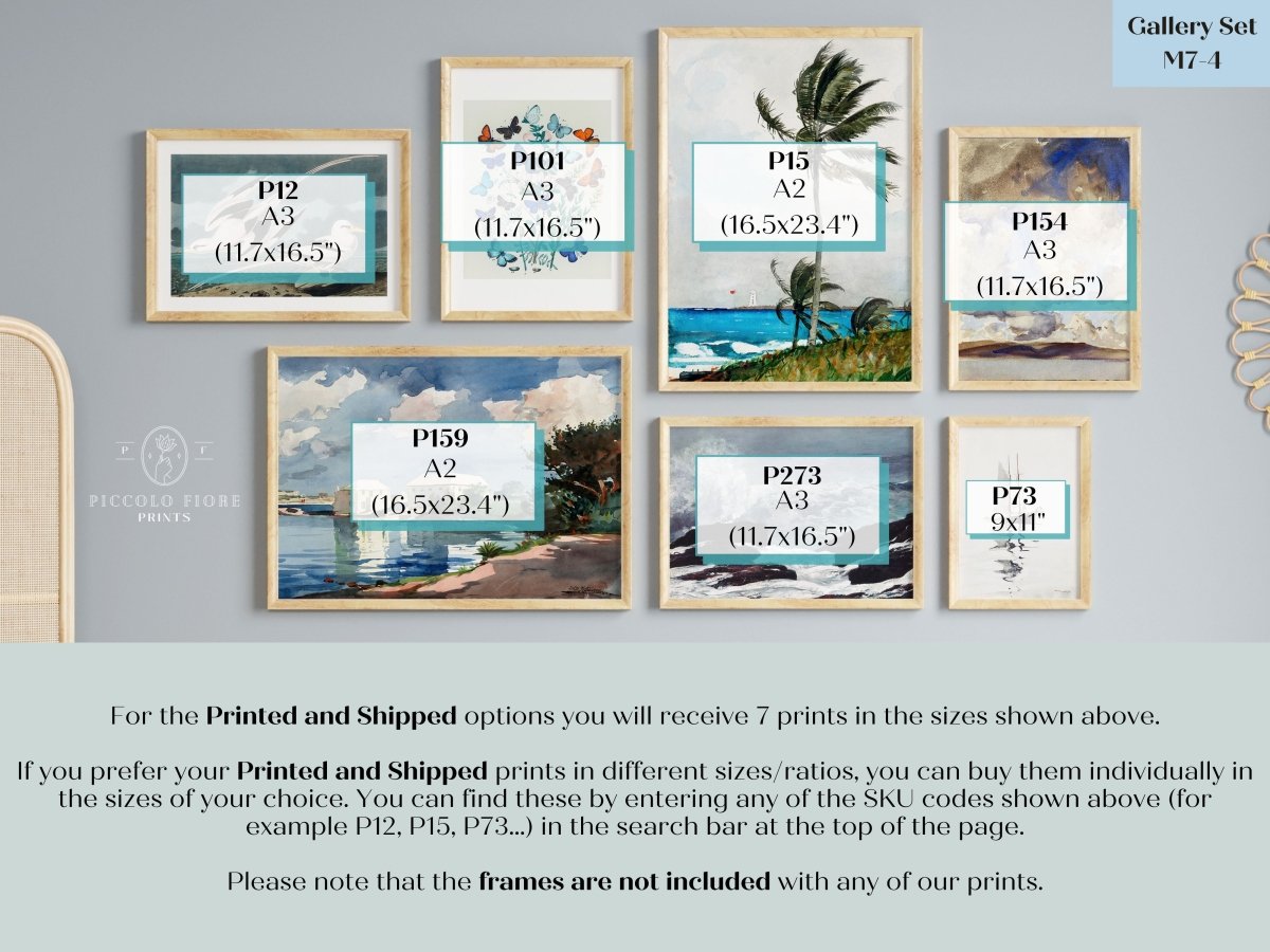 Tropical Coastline | Gallery Wall Set | 7 Prints | M7 - 4 - Gallery Wall Set - Piccolo Fiore Prints