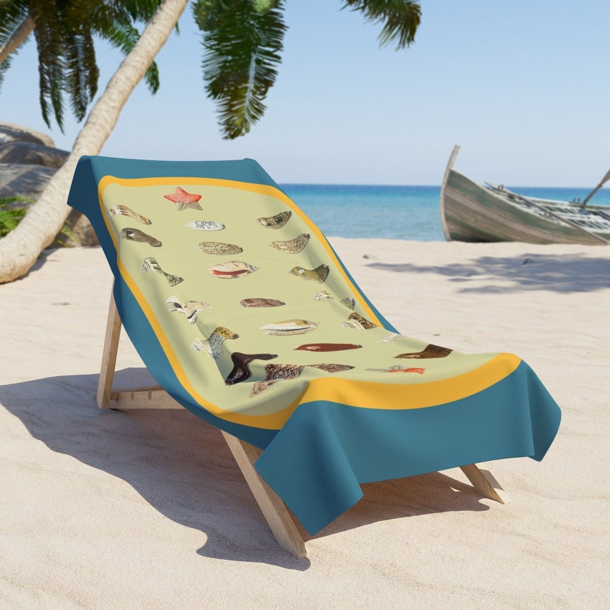 Tropical Shells | Beach Towel - Beach Towel - Piccolo Fiore Prints