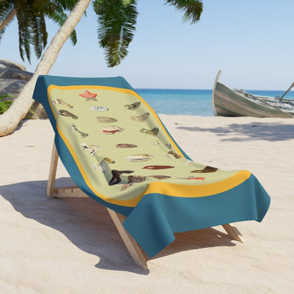 Tropical Shells | Beach Towel - Beach Towel - Piccolo Fiore Prints