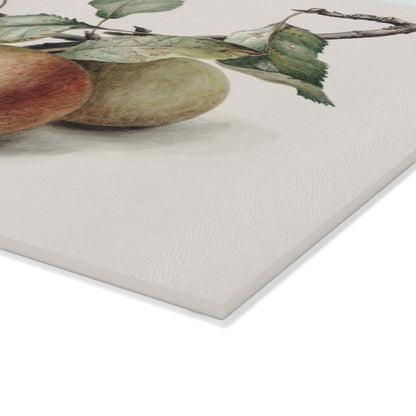 Two Apples on a Branch | Glass Chopping Board - Glass Chopping Board - Piccolo Fiore Prints