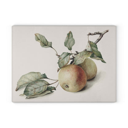 Two Apples on a Branch | Glass Chopping Board - Glass Chopping Board - Piccolo Fiore Prints
