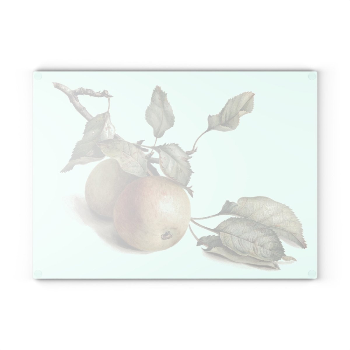 Two Apples on a Branch | Glass Chopping Board - Glass Chopping Board - Piccolo Fiore Prints