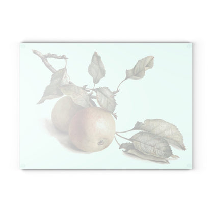 Two Apples on a Branch | Glass Chopping Board - Glass Chopping Board - Piccolo Fiore Prints