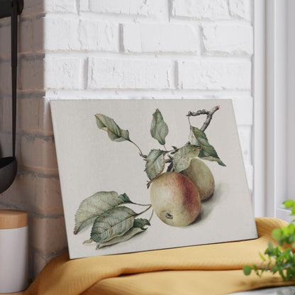 Two Apples on a Branch | Glass Chopping Board - Glass Chopping Board - Piccolo Fiore Prints