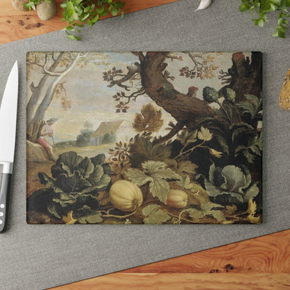 Vegetable Harvest | Glass Chopping Board - Glass Chopping Board - Piccolo Fiore Prints