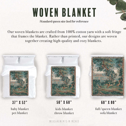 Vintage Garden Tapestry Woven Blanket