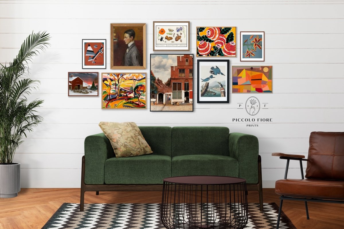 Vibrant Mustard Yellow and Red | Gallery Wall Set | 10 Prints | S10 - 5 - Gallery Wall Set - Piccolo Fiore Prints