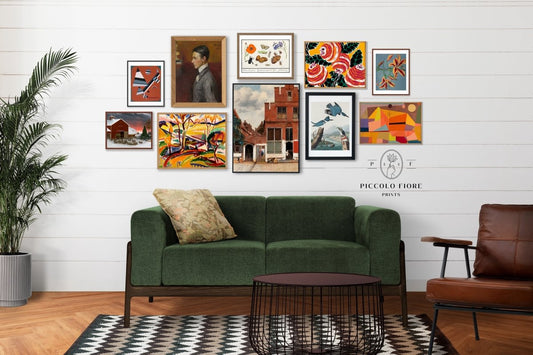 Vibrant Mustard Yellow and Red | Gallery Wall Set | 10 Prints | S10 - 5 - Gallery Wall Set - Piccolo Fiore Prints