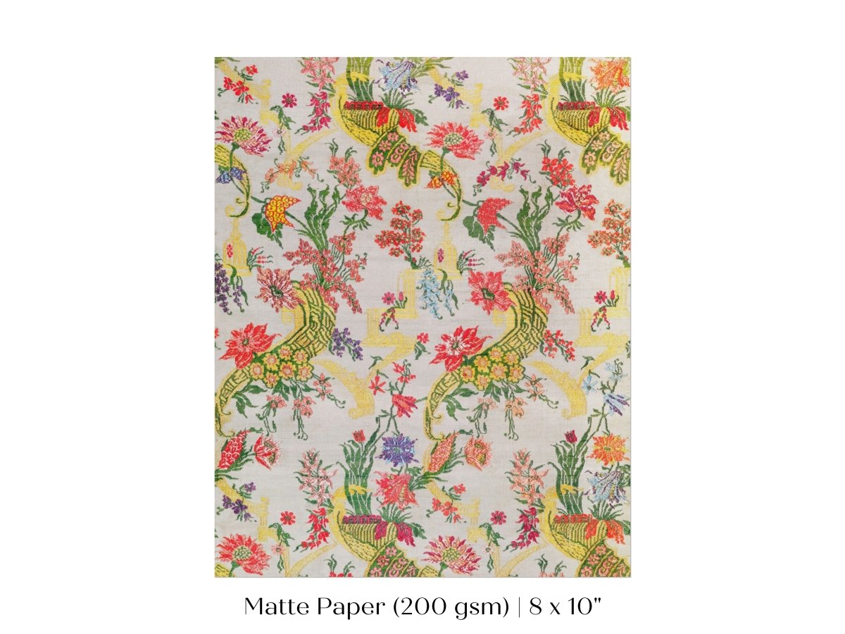 Vintage Floral Wallpaper Pattern | P145 - Single Art Prints - Piccolo Fiore Prints