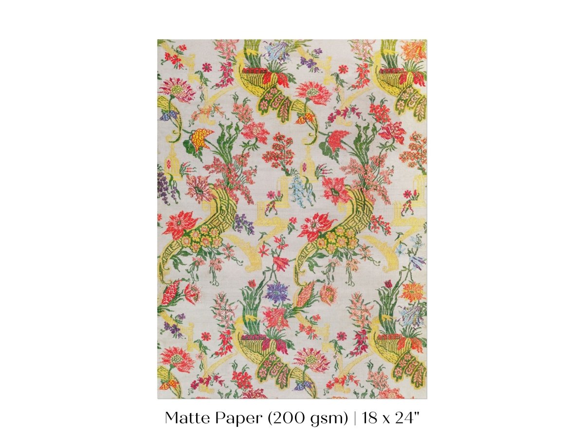 Vintage Floral Wallpaper Pattern | P145 - Single Art Prints - Piccolo Fiore Prints